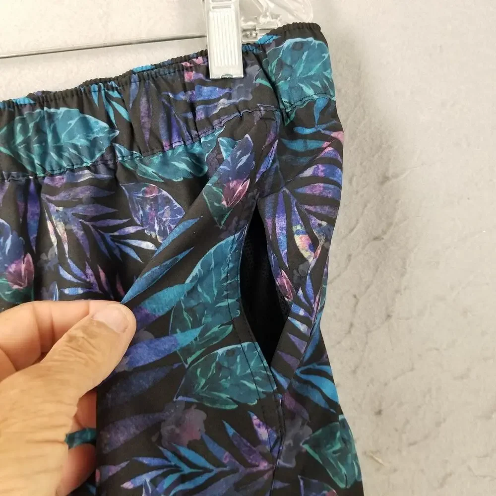 Reel Legends Shorts Mens Large‎ Leaf Print Swim Trunks Shorts Pockets